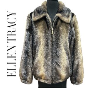 Ellen Tracy‎ Women’s Faux Fur Jacket - Size M